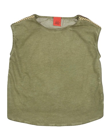 JIJIL JOLIE T-shirt Military green 70% Cotton, 30% Silk