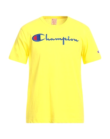 CHAMPION T-shirt Yellow 100% Cotton