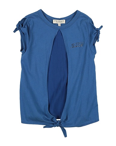 TWINSET T-shirt Μπλε 100% Βαμβάκι, Βισκόζη
