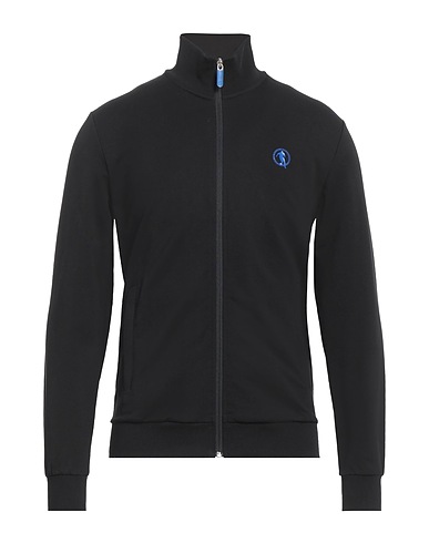 BIKKEMBERGS Sweatshirt Black 95% Cotton, 5% Elastane