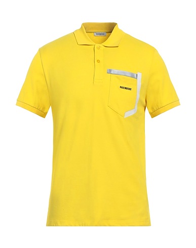 BIKKEMBERGS Poloshirt Gelb 95% Baumwolle, 5% Elastan