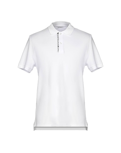 BIKKEMBERGS Polo shirt White 95% Cotton, 5% Elastane