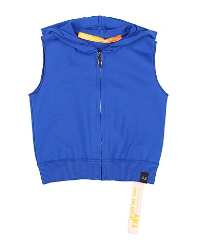 DANIELE ALESSANDRINI Sweatshirt Bright blue 95% Cotton, 5% Elastane