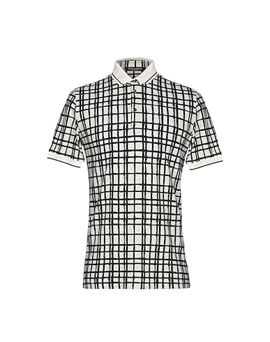DOLCE&GABBANA Polo shirt Ivory 100% Cotton, Cow leather