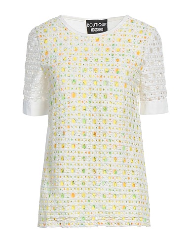 BOUTIQUE MOSCHINO Top Bianco 95% Poliammide, 5% Altre Fibre