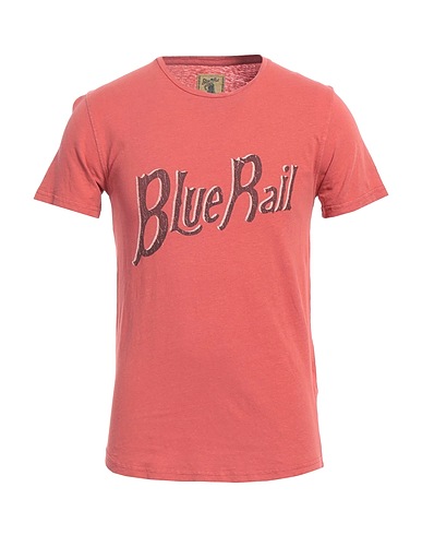 VINTAGE 55 T-shirt Brick red 60% Cotton, 40% Linen