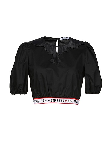 VIVETTA Top Noir 100% Coton