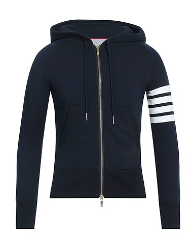 THOM BROWNE Hooded sweatshirt Midnight blue 100% Cotton