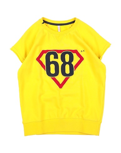 SUN 68 Sweatshirt Yellow 100% Cotton