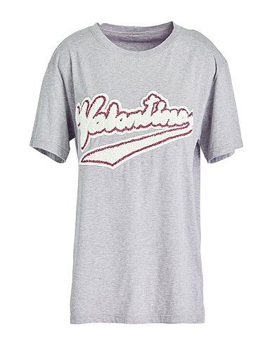 VALENTINO GARAVANI T-shirt Light grey 100% Cotton, Wool, Polyester, Metallic fiber