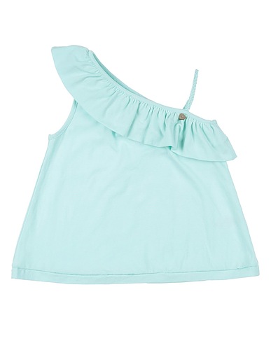 PATRIZIA PEPE T-shirt Turquoise 95% Cotton, 5% Elastane