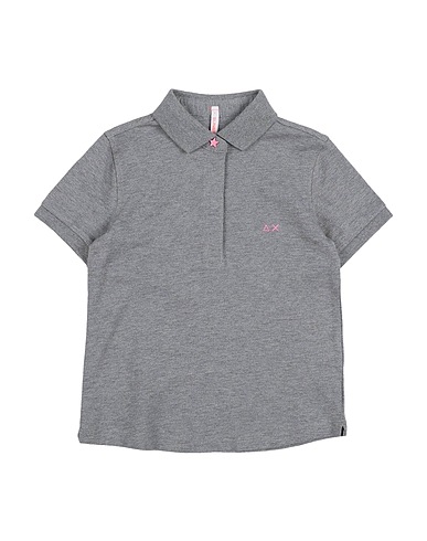SUN 68 Polo shirt Grey 95% Cotton, 5% Elastane