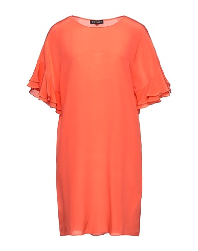 TWINSET Short dress Salmon pink 100% Silk