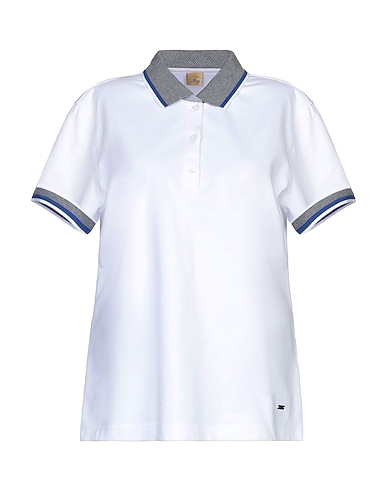 FAY Polo shirt White 95% Cotton, 5% Elastane