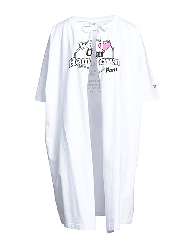 VETEMENTS Cardigan Bianco 100% Cotone