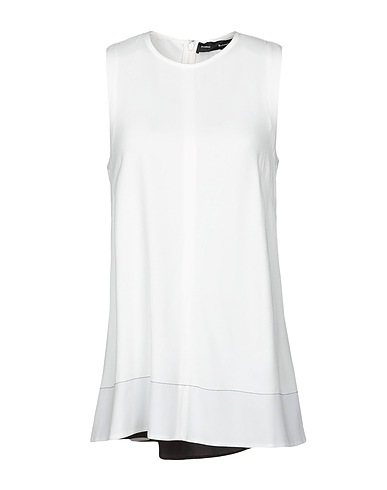 PROENZA SCHOULER Top White 74% Acetate, 26% Viscose, Silk, Polyester