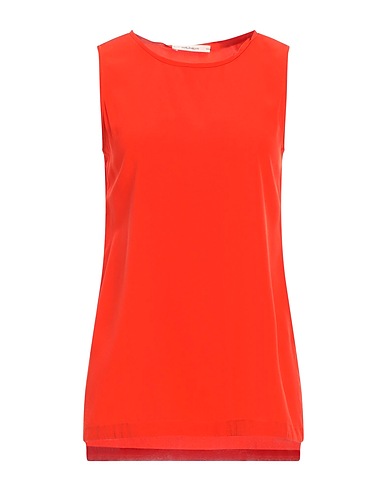MALÌPARMI Silk top Tomato red 100% Silk