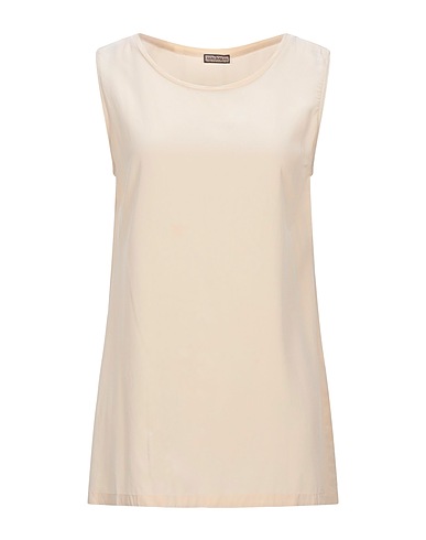 MALÌPARMI Silk top Beige 100% Silk