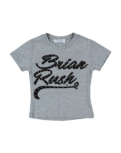BRIAN RUSH T-shirt Grey 100% Cotton