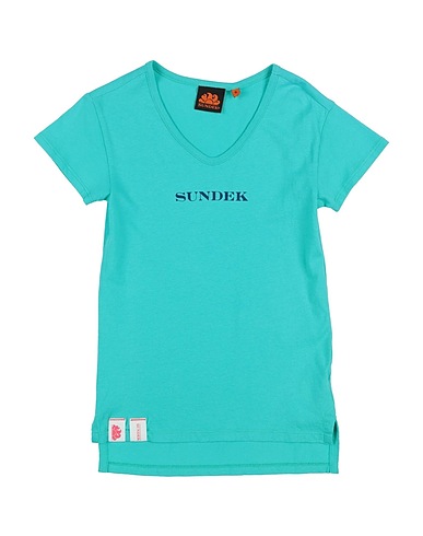 SUNDEK T-shirt Turchese 100% Cotone