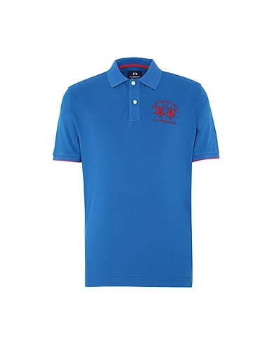 LA MARTINA Polo Blu 95% Cotone, 5% Elastan