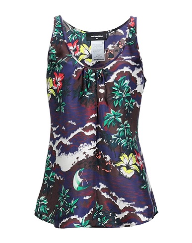 DSQUARED2 Silk top Midnight blue 100% Silk