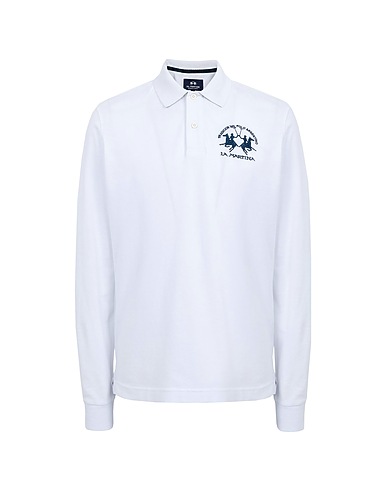 LA MARTINA Polo shirt White 95% Cotton, 5% Elastane