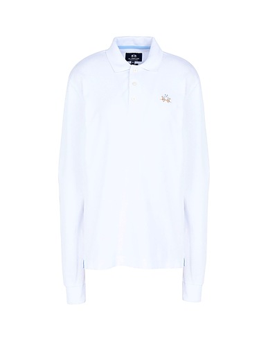 LA MARTINA Polo shirt White 95% Cotton, 5% Elastane