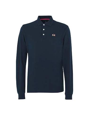 LA MARTINA Polo Bleu nuit 95% Coton, 5% Élasthanne