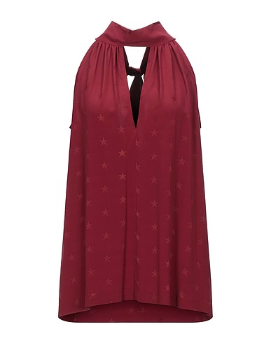 MERCI ITALIA Топ без рукавов Бордовый 69% Ацетат, 31% Шелк