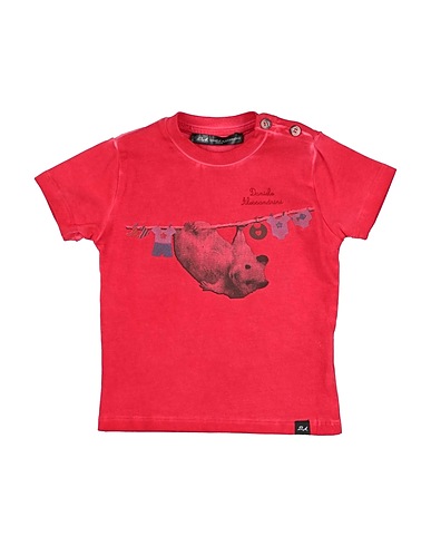 DANIELE ALESSANDRINI T-shirt Red 95% Cotton, 5% Elastane