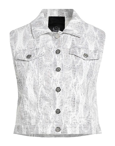 FRANKIE MORELLO Jacket White 84% Cotton, 13% Polyamide, 3% Elastane
