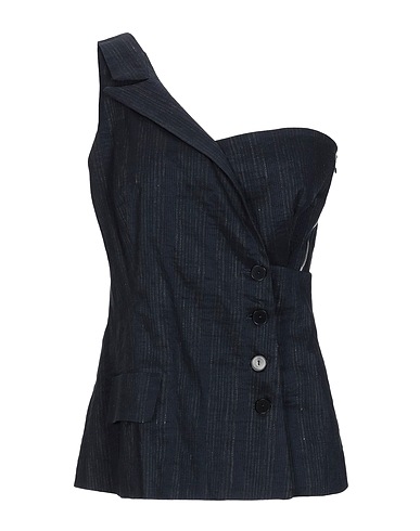 MALLONI Top Midnight blue 66% Linen, 28% Cotton, 4% Viscose, 2% Elastane