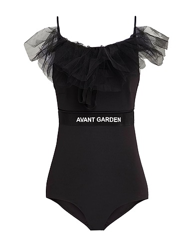 BROGNANO TOPS & TEES Black 96% Polyester, 4% Elastane, Polyamide