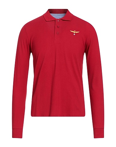 AERONAUTICA MILITARE Polo shirt Red 100% Cotton