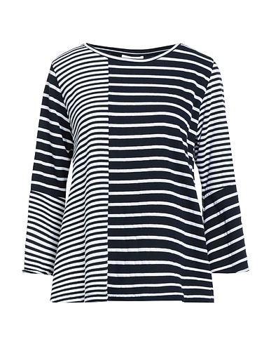 SEMICOUTURE T-shirt Navy blue 75% Cotton, 25% Polyester