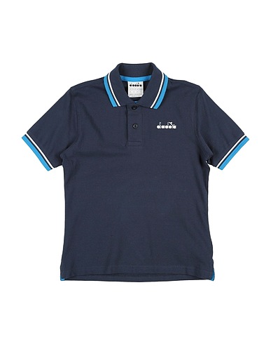DIADORA Polo shirt Navy blue 100% Cotton