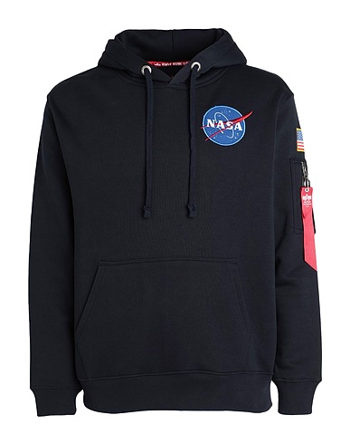 ALPHA INDUSTRIES Hooded sweatshirt Midnight blue 80% Cotton, 20% Polyester