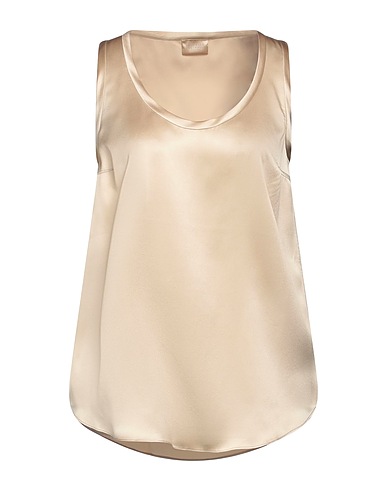 BRUNELLO CUCINELLI Top Beige 96% Seta, 4% Elastan