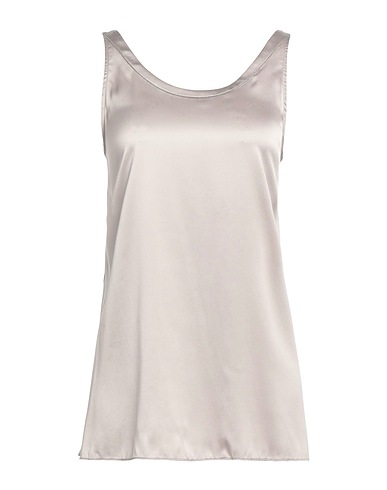 BRUNELLO CUCINELLI Top Grey 96% Silk, 4% Elastane