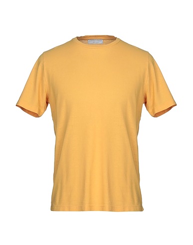 FILIPPO DE LAURENTIIS Basic t-Shirt Ώχρα 100% Βαμβάκι