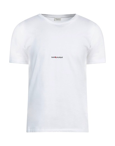 SAINT LAURENT Basic T-Shirt White 100% Cotton