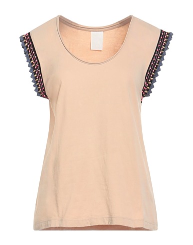 P_JEAN T-shirt Sand 100% Cotton, Polyester, Metal