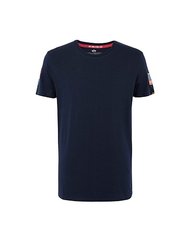 ALPHA INDUSTRIES T-shirt Midnight blue 100% Cotton