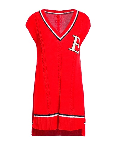 ERMANNO DI ERMANNO SCERVINO Jumper Red 100% Cotton, Polyester