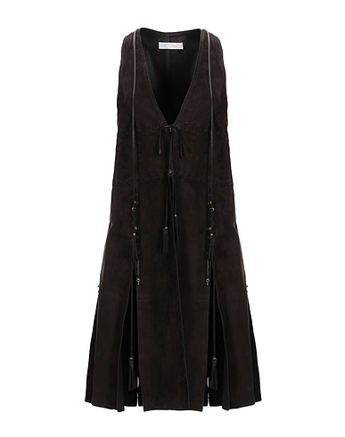 CHLOÉ Full-length jacket Dark brown 100% Lambskin