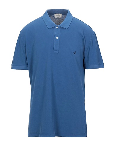 BROOKSFIELD Polo shirt Slate blue 100% Cotton
