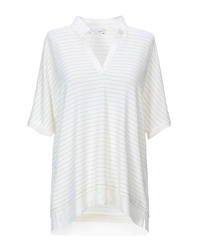 GRAN SASSO T-shirt Ivory 91% Viscose, 5% Elastane, 2% Polyamide, 2% Polyester