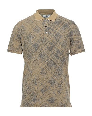 ALPHA STUDIO Polo shirt Khaki 100% Cotton