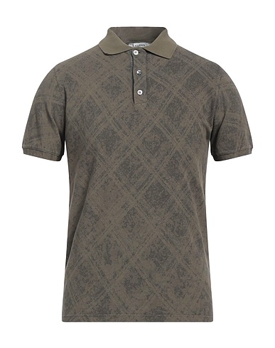 ALPHA STUDIO Polo shirt Military green 100% Cotton